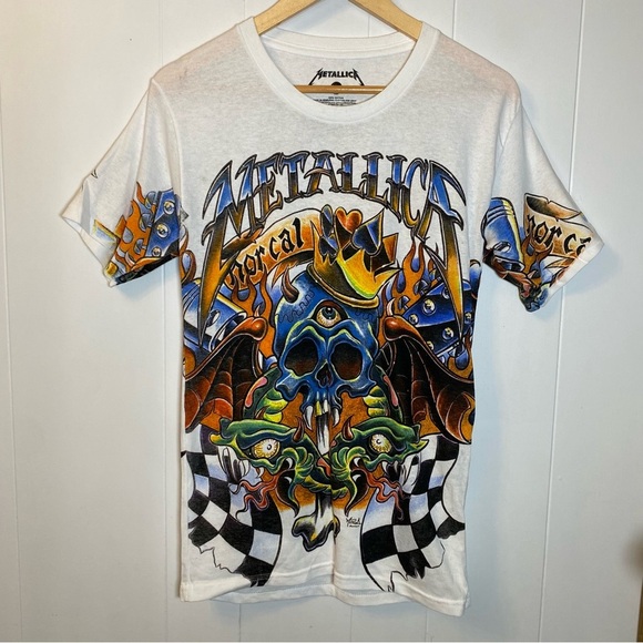 Modern Vintage Look Metallica McPhail Graphic T-shirt Double Sided NorCal Retro - Picture 1 of 4